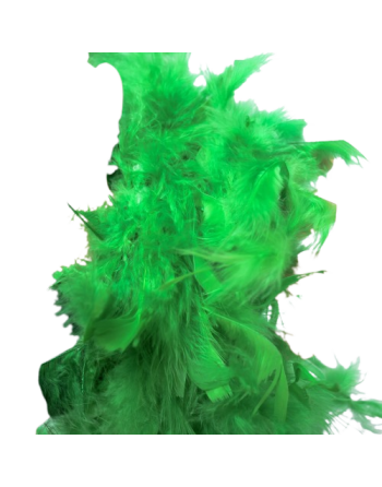 Boa en plumes vert
